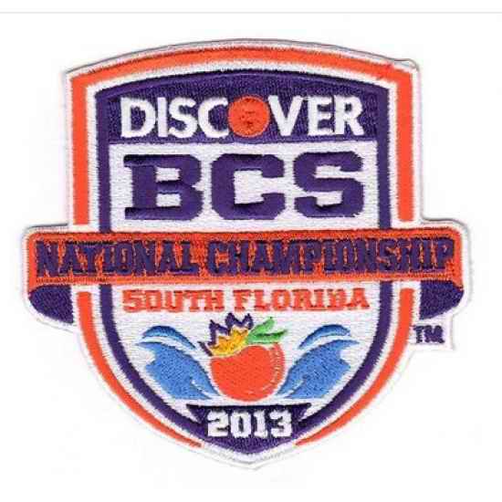 Stitched 2013 Discover BCS National Championship Game Jersey Patch (Notre Dame vs Alabama)